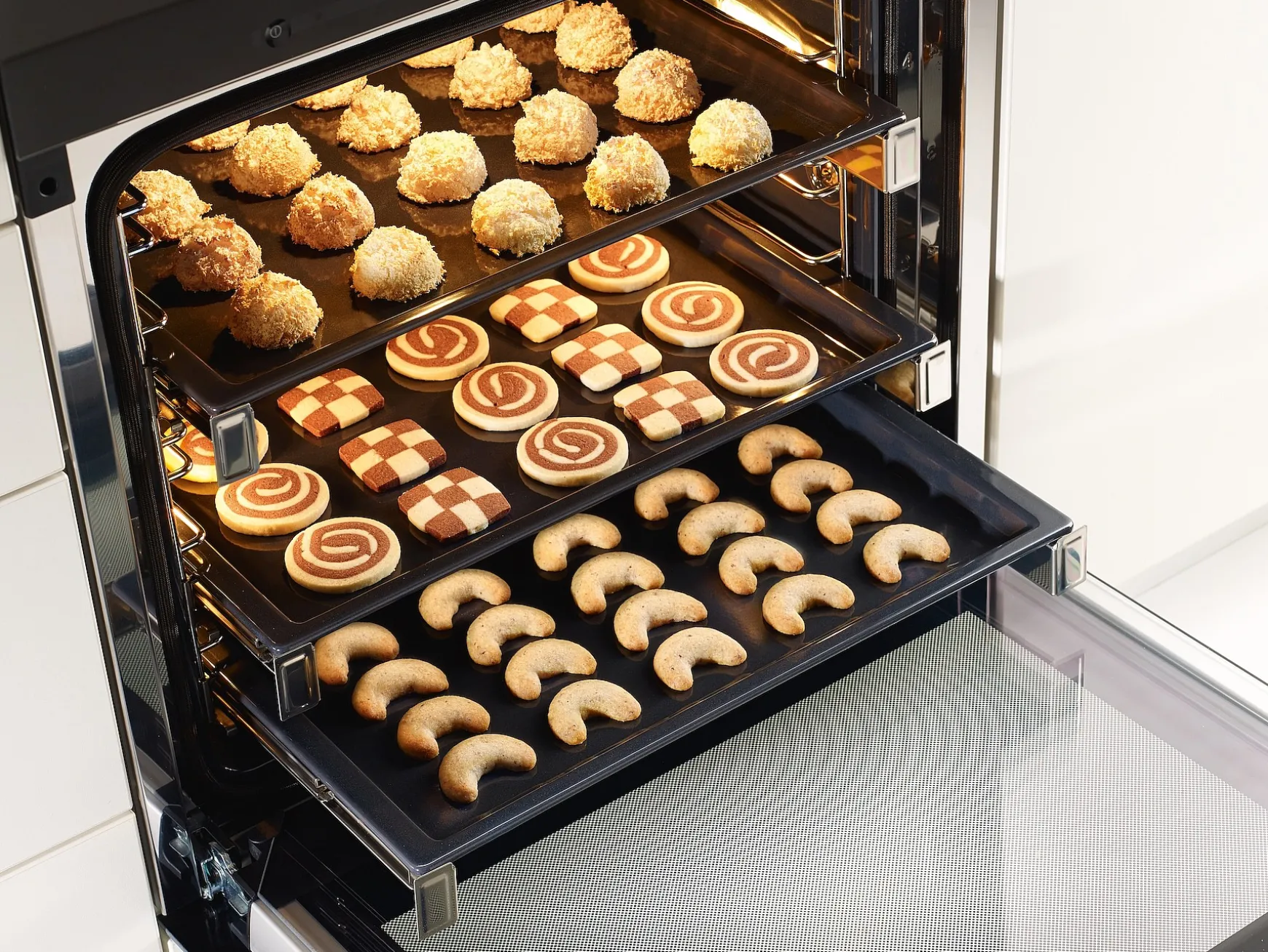 Miele Original Self Clean Ready Flexiclip-Teleskopschienen- Kuchenzubehör