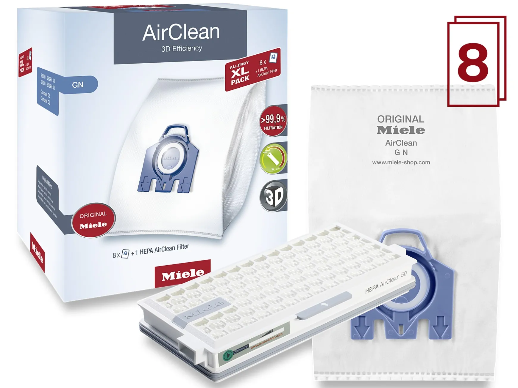 Miele Xl-Pack Airclean 3D Efficiency Gn- Zubehör